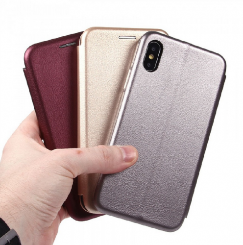 Чехол-книжка для iPhone X/XS BUSINESS 009805 серый - фото