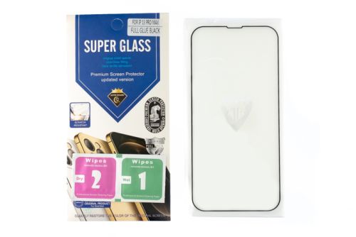 Защитное стекло для iPhone 13 Pro Max/14 Plus FULL GLUE картон черный оптом, в розницу Центр Компаньон фото 2