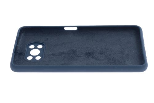 Чехол-накладка для XIAOMI Poco X3 NFC SILICONE CASE NL OP закрытый темно-синий (8) оптом, в розницу Центр Компаньон фото 3