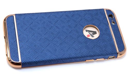 Чехол-накладка для iPhone 6/6S ANYLAND TPU+Кожа Фактура синий оптом, в розницу Центр Компаньон фото 3