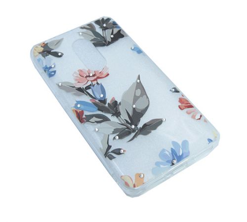Чехол-накладка для XIAOMI Redmi Note4 FASHION TPU стразы Василек - фото фото 2