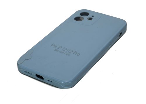Чехол-накладка для iPhone 12 VEGLAS SILICONE CASE NL Защита камеры светло-голубой (43) оптом, в розницу Центр Компаньон фото 2
