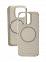 Чехол-накладка для iPhone 15 Pro VEGLAS RIPPLE TPU поддержка MagSafe белый - фото