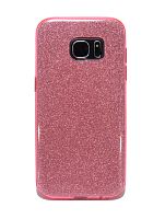 Купить Чехол-накладка для Samsung G935 S7 Edge JZZS Shinny 3в1 TPU розовая оптом, в розницу в ОРЦ Компаньон