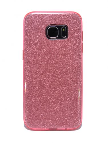 Чехол-накладка для Samsung G935 S7 Edge JZZS Shinny 3в1 TPU розовая - оптовая продажа Чехол-накладка для Samsung G935 S7 Edge JZZS Shinny 3в1 TPU розовая - фото