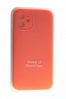 Чехол-накладка для iPhone 12 SILICONE CASE Защита камеры коралловый (27) - фото