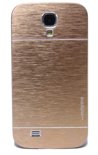 Чехол-накладка для Samsung i9500 S4 MOTOMO металл/пластик золото - оптовая продажа Чехол-накладка для Samsung i9500 S4 MOTOMO металл/пластик золото - фото