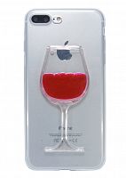Купить Чехол-накладка для iPhone 7/8 Plus БОКАЛ TPU красный оптом, в розницу в ОРЦ Компаньон