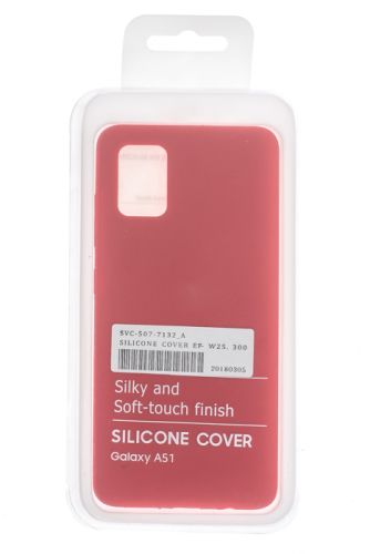 Чехол-накладка для Samsung A515F A51 SILICONE CASE OP закрытый красный (1) оптом, в розницу Центр Компаньон фото 3