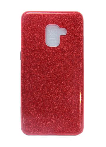Чехол-накладка для Samsung A730F A8 plus JZZS Shinny 3в1 TPU красная оптом, в розницу Центр Компаньон