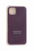 Чехол-накладка для iPhone 14 Plus SILICONE CASE закрытый бордовый (52) - фото