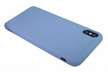 Чехол-накладка для iPhone X/XS SOFT TOUCH TPU ЛОГО фиолетовый  - фото