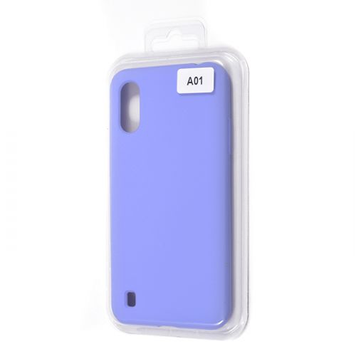 Чехол-накладка для Samsung A015F A01 VEGLAS SILICONE CASE закрытый сиреневый (13) оптом, в розницу Центр Компаньон