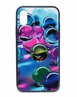 Чехол-накладка для iPhone X/XS LOVELY GLASS TPU шары коробка - фото