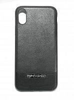 Чехол-накладка для iPhone X/XS TOP FASHION Комбо TPU черный блистер - фото
