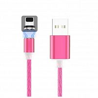 Купить Кабель USB Lightning 8Pin X-Cable Магнитный Светящийся 1м красный  оптом, в розницу в ОРЦ Компаньон