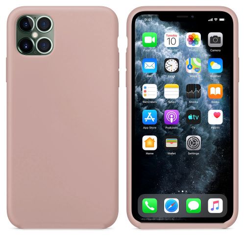 Чехол-накладка для iPhone 12/12 Pro VEGLAS SILICONE CASE закрытый светло-розовый (19) - фото
