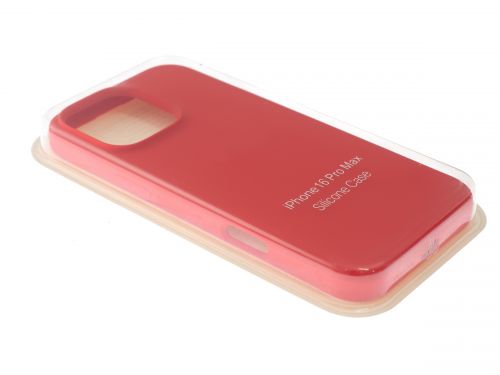 Чехол-накладка для iPhone 16 Pro Max SILICONE CASE закрытый красный (14) оптом, в розницу Центр Компаньон фото 2