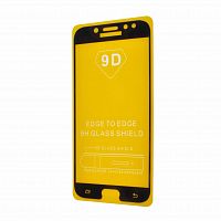 Защитное стекло для Samsung J730F J7 2017 FULL GLUE VEGLAS YELLOW картон черный - фото