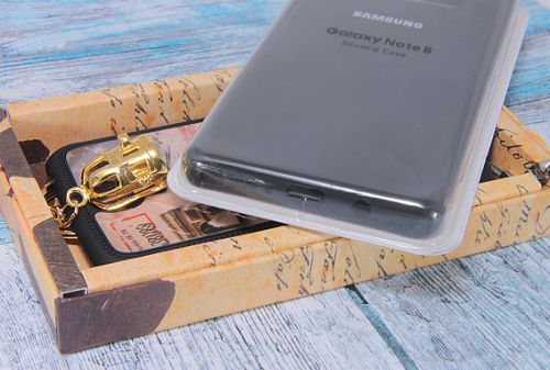 Чехол-накладка для Samsung N950F Note 8 SILICONE CASE закрытый темно-серый оптом, в розницу Центр Компаньон фото 2