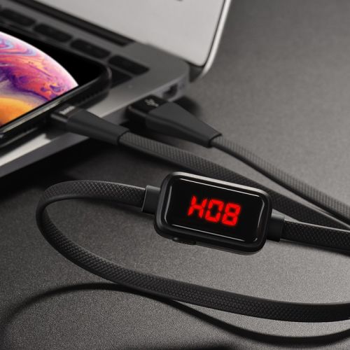 Кабель USB Lightning 8Pin HOCO S4 Timing display 2.4A 1.2м черный оптом, в розницу Центр Компаньон фото 2