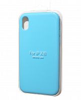 Чехол-накладка для iPhone XR VEGLAS SILICONE CASE закрытый голубой (16) - фото