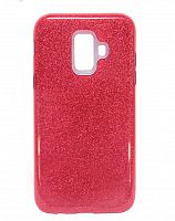 Купить Чехол-накладка для Samsung A605 A6+ 2018 JZZS Shinny 3в1 TPU красная оптом, в розницу в ОРЦ Компаньон