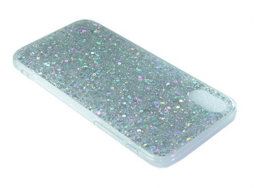 Чехол-накладка для iPhone X/XS DROP STAR TPU серебро - фото фото 3