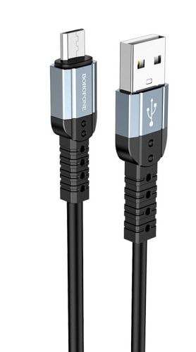 Кабель USB-Micro USB BOROFONE BX64 Silicone 2.4A 1м черный оптом, в розницу Центр Компаньон фото 3