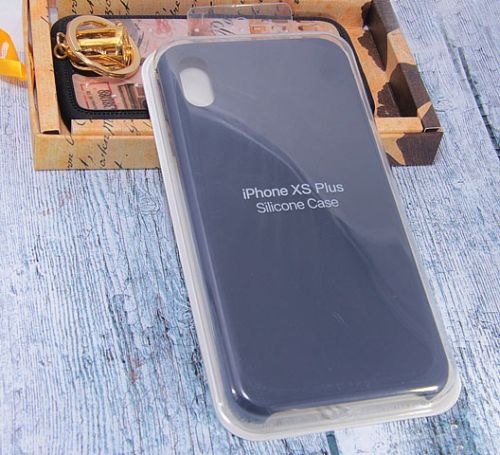 Чехол-накладка для iPhone XS Max SILICONE CASE темно-синий (8) оптом, в розницу Центр Компаньон фото 2