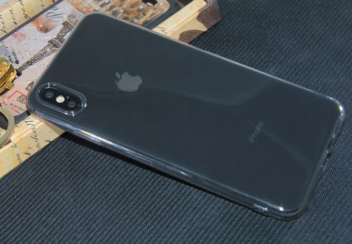 Чехол-накладка для iPhone XS Max FASHION TPU пакет черно-прозрачный оптом, в розницу Центр Компаньон