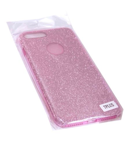 Чехол-накладка для iPhone 7/8 Plus JZZS Shinny 3в1 TPU розовая оптом, в розницу Центр Компаньон фото 2
