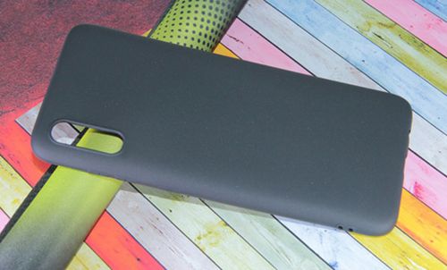 Чехол-накладка для HUAWEI P30 Lite FASHION TPU матовый черный - фото