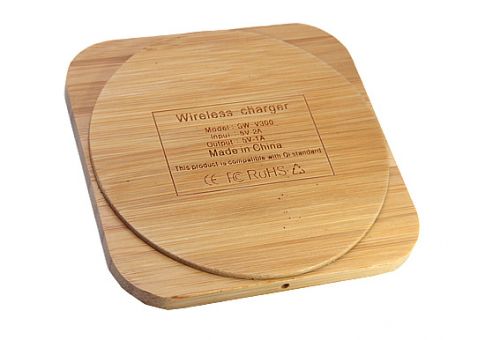 Беспроводное зарядное устройство Bamboo V300-2 квадрат 5W - фото фото 3
