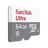 Карта памяти MicroSDХС 64GB Класс 10 SanDisk UHS-I Ultra Android 80MB/s без адаптера - фото