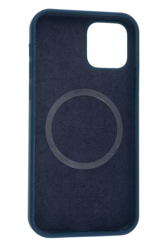 Чехол-накладка для iPhone 12\12 Pro SILICONE TPU поддержка MagSafe темно-синий коробка оптом, в розницу Центр Компаньон фото 3