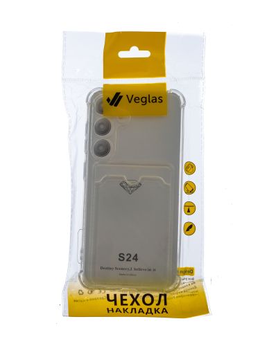 Чехол-накладка для Samsung S921B S24 VEGLAS Air Pocket прозрачный оптом, в розницу Центр Компаньон фото 4
