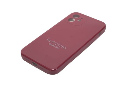 Чехол-накладка для iPhone 12 VEGLAS SILICONE CASE NL Защита камеры вишневый (36) оптом, в розницу Центр Компаньон фото 2