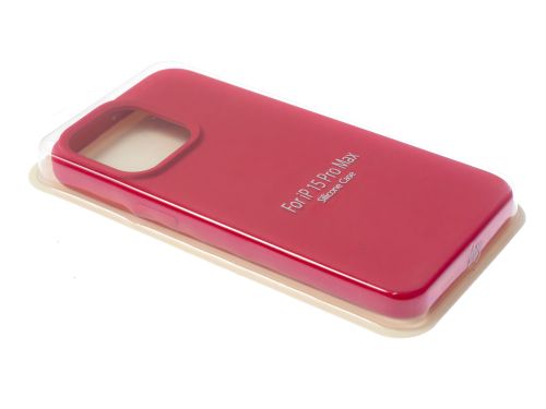 Чехол-накладка для iPhone 15 Pro Max SILICONE CASE закрытый малиновый (36) оптом, в розницу Центр Компаньон фото 2