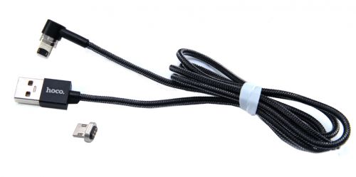 Кабель USB 2в1 MicroUSB-Lightning 8Pin U20 L Magnetic absorption черный оптом, в розницу Центр Компаньон