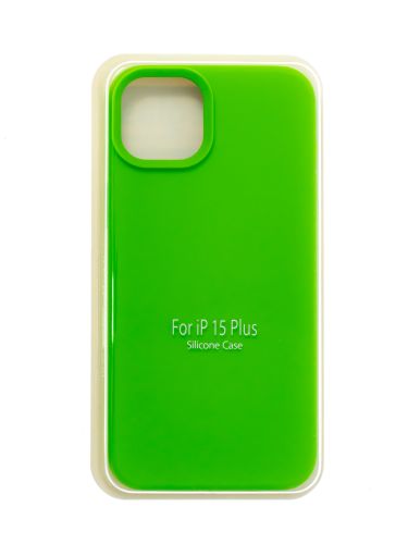 Чехол-накладка для iPhone 15 Plus SILICONE CASE закрытый ярко-зеленый (31) оптом, в розницу Центр Компаньон