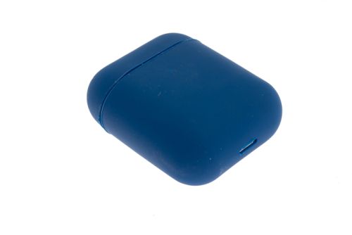 Чехол для наушников Airpods Silicone без карабина темно-синий оптом, в розницу Центр Компаньон фото 2