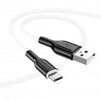 Купить Кабель USB-Micro USB BOROFONE BX63 Charming 2.4A 1м черно-белый оптом, в розницу в ОРЦ Компаньон