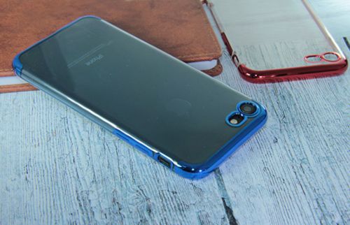 Чехол-накладка для iPhone 7/8/SE ELECTROPLATED TPU DOKA синий - оптовая продажа фото 4 Чехол-накладка для iPhone 7/8/SE ELECTROPLATED TPU DOKA синий - фото фото 4