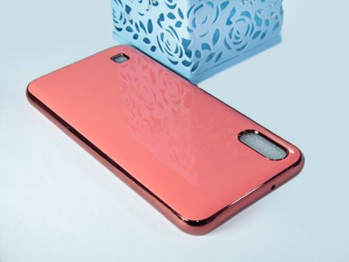 Чехол-накладка для Samsung A105F A10 ELECTROPLATED TPU+PET коралловый - фото