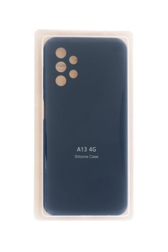 Чехол-накладка для Samsung A135F A13 VEGLAS SILICONE CASE закрытый темно-синий (8) - фото