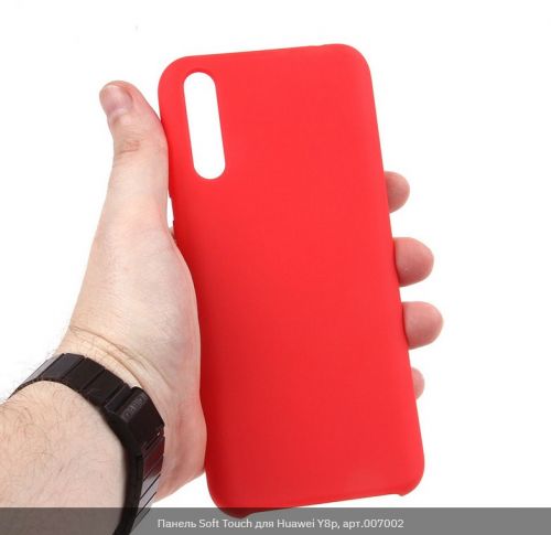 Чехол-накладка для HUAWEI Y8P SILICONE CASE NL 007002 красный 																												 - фото