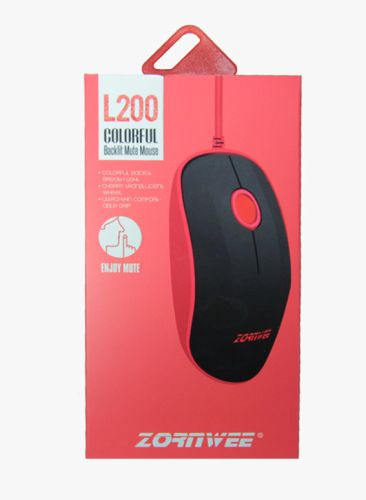 Проводная мышь ZORNWEE L200 Colorful с подсветкой черно-красный оптом, в розницу Центр Компаньон фото 2