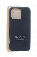 Чехол-накладка для iPhone 13 Pro SILICONE CASE закрытый (18) черный, Ограниченно годен - фото