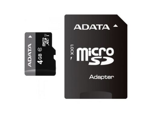 Карта памяти MicroSD 4 Gb Класс 4 A-Data с адаптером - оптовая продажа Карта памяти MicroSD 4 Gb Класс 4 A-Data с адаптером - фото